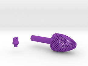 Textured Conical Pen Grip - large without buttons in Purple Smooth Versatile Plastic
