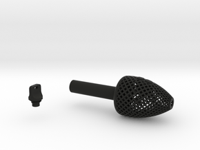 Textured Conical Pen Grip - large with buttons in Black Smooth Versatile Plastic