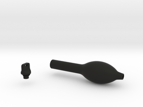 Smooth Bulb Pen Grip - small without buttons in Black Smooth Versatile Plastic