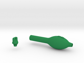 Smooth Bulb Pen Grip - small with buttons in Green Smooth Versatile Plastic