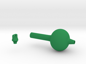 Smooth Bulb Pen Grip - large without buttons in Green Smooth Versatile Plastic