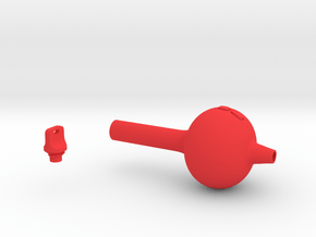 Smooth Bulb Pen Grip - large with buttons in Red Smooth Versatile Plastic