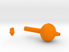 Smooth Bulb Pen Grip - large with buttons in Orange Smooth Versatile Plastic