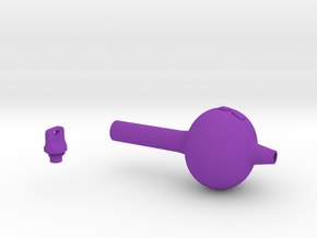 Smooth Bulb Pen Grip - large with buttons in Purple Smooth Versatile Plastic