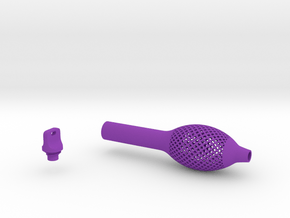 Textured Bulb Pen Grip - small without buttons in Purple Smooth Versatile Plastic