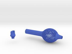 Textured Bulb Pen Grip - medium without buttons in Blue Processed Versatile Plastic
