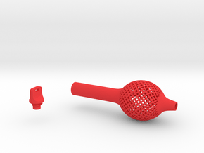 Textured Bulb Pen Grip - medium without buttons in Red Smooth Versatile Plastic