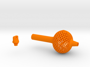 Textured Bulb Pen Grip - large with buttons in Orange Smooth Versatile Plastic