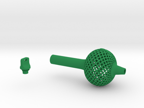Textured Bulb Pen Grip - large with buttons in Green Smooth Versatile Plastic