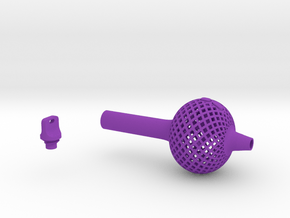 Textured Bulb Pen Grip - large with buttons in Purple Smooth Versatile Plastic