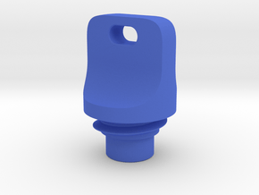 Pen Tail Cap - Pincher - small in Blue Processed Versatile Plastic