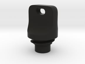 Pen Tail Cap - Pincher - small in Black Smooth Versatile Plastic