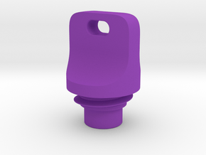 Pen Tail Cap - Pincher - small in Purple Smooth Versatile Plastic