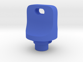 Pen Tail Cap - Pincher - large in Blue Smooth Versatile Plastic