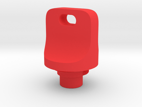Pen Tail Cap - Pincher - large in Red Smooth Versatile Plastic