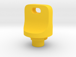 Pen Tail Cap - Pincher - large in Yellow Smooth Versatile Plastic