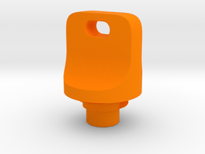 Pen Tail Cap - Pincher - large in Orange Smooth Versatile Plastic
