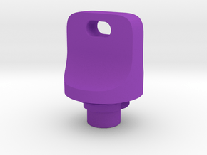 Pen Tail Cap - Pincher - large in Purple Smooth Versatile Plastic