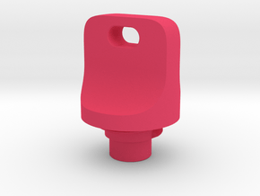 Pen Tail Cap - Pincher - large in Pink Smooth Versatile Plastic