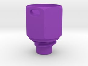 Pen Tail Cap - Hex - small in Purple Smooth Versatile Plastic