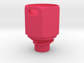 Pen Tail Cap - Hex - small in Pink Smooth Versatile Plastic
