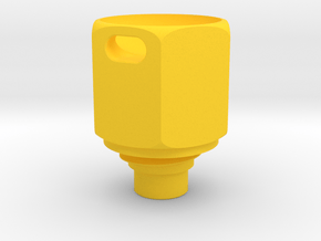 Pen Tail Cap - Hex - medium in Yellow Smooth Versatile Plastic