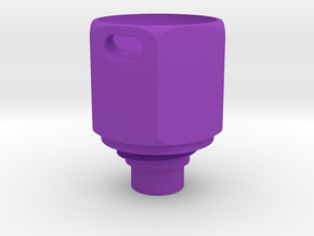 Pen Tail Cap - Hex - medium in Purple Smooth Versatile Plastic