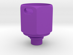 Pen Tail Cap - Hex - large in Purple Smooth Versatile Plastic
