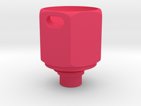 Pen Tail Cap - Hex - large in Pink Smooth Versatile Plastic