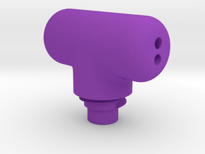 Pen Tail Cap - T - small in Purple Smooth Versatile Plastic