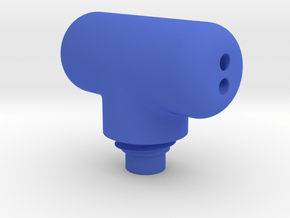 Pen Tail Cap - T - medium in Blue Processed Versatile Plastic