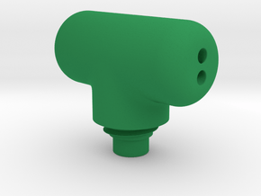 Pen Tail Cap - T - medium in Green Smooth Versatile Plastic