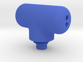 Pen Tail Cap - T - large in Blue Smooth Versatile Plastic