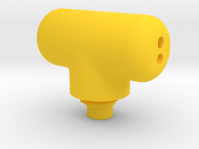 Pen Tail Cap - T - large in Yellow Smooth Versatile Plastic