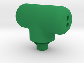 Pen Tail Cap - T - large in Green Smooth Versatile Plastic