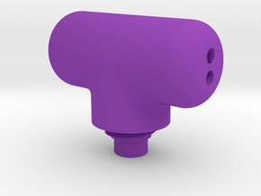 Pen Tail Cap - T - large in Purple Smooth Versatile Plastic