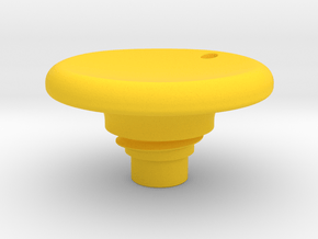 Pen Tail Cap - Disc - small in Yellow Smooth Versatile Plastic