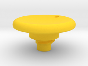 Pen Tail Cap - Disc - medium in Yellow Smooth Versatile Plastic