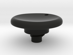 Pen Tail Cap - Disc - large in Black Smooth Versatile Plastic