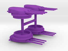1/600 320mm/44 Triple Turrets (4x) in Purple Smooth Versatile Plastic