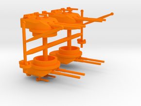 1/700 A-H Battle Cruiser Design Ie Main Armament in Orange Smooth Versatile Plastic