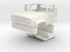 1/32 Chevy C65 cab with interior in White Natural Versatile Plastic