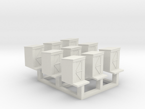 N Scale Outhouses in White Natural Versatile Plastic