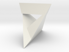Szilassi polyhedron (small) in White Natural Versatile Plastic