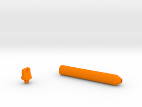 Smooth Marker Pen Grip - large without buttons in Orange Smooth Versatile Plastic