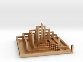 2:1 Base-to-Height Ratio - Pyramidal Labyrinth in Natural Bronze: Small