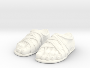 Sandal feet (pair) Motu Origins in White Smooth Versatile Plastic