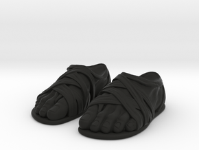 Sandal feet (pair) Motu Origins in Black Smooth Versatile Plastic