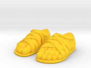 Sandal feet (pair) Motu Origins in Yellow Smooth Versatile Plastic