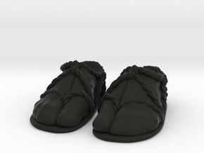 Samurai feet (pair) Motu Origins in Black Smooth Versatile Plastic
